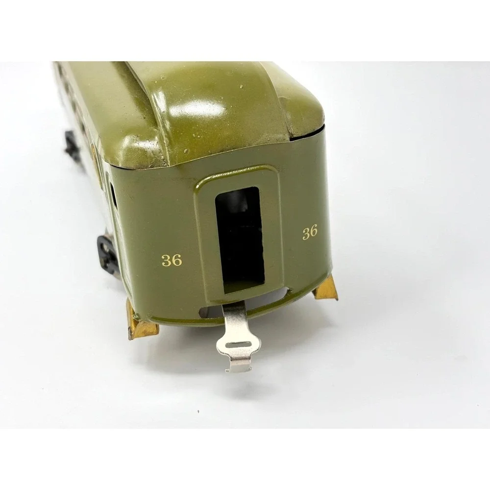 Lionel No 36 New York Central Observation Car Olive Green Standard Gauge Train